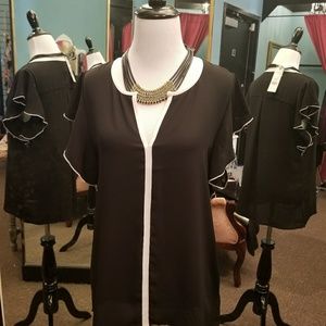 Tristan sheer black top